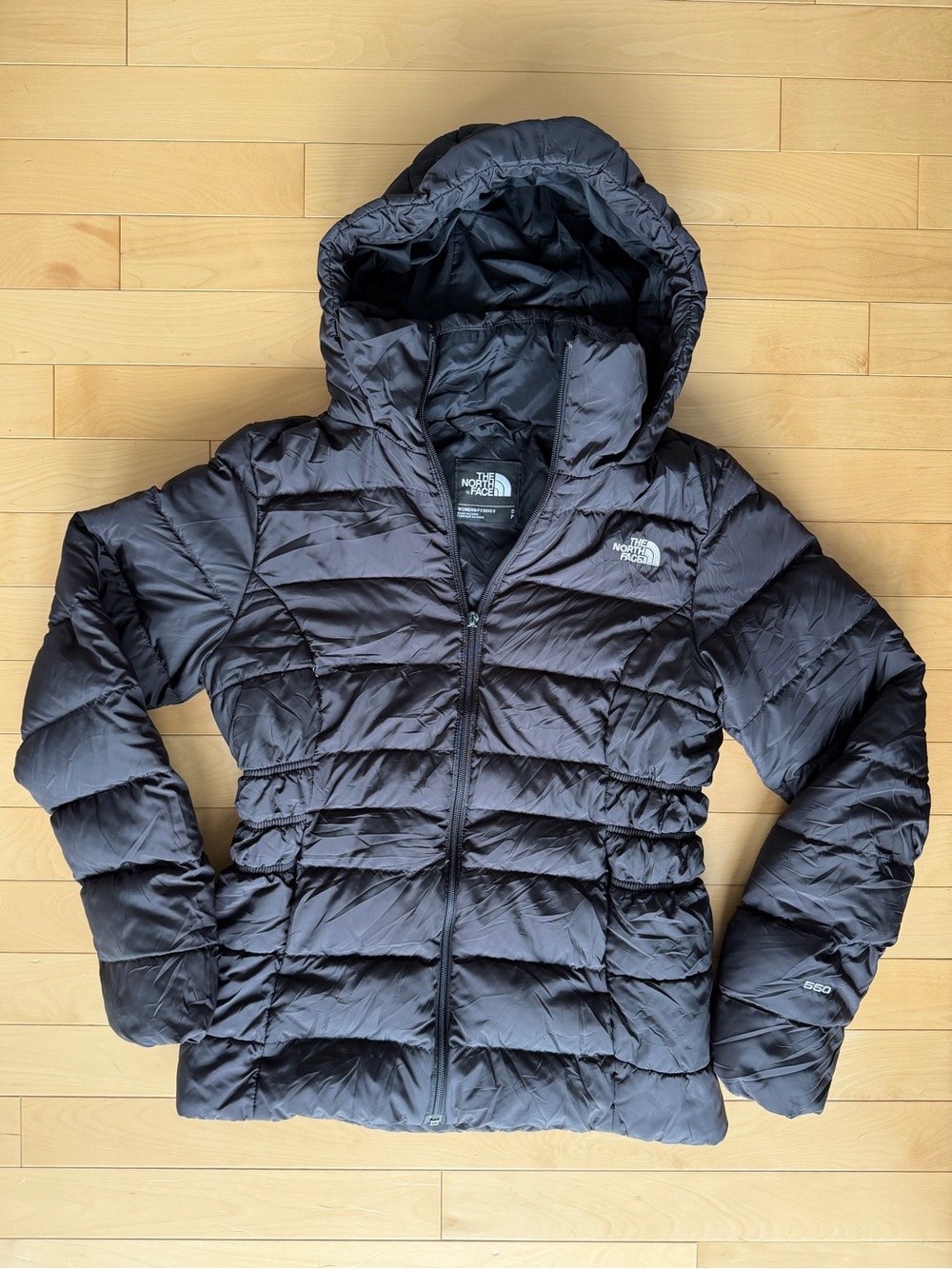 The North Face women's 550-fill down puffer jacket black size XS